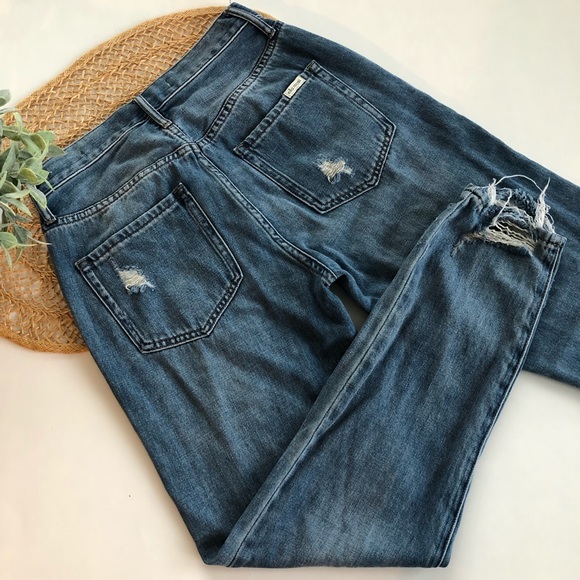 Ella Moss Vintage Distressed High Waisted Mom Jean - Picture 7 of 8